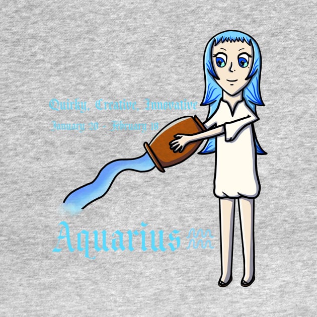 Aquarius Zodiac Sign Dates & Traits by Pheona and Jozer Designs